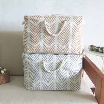 學生宿舍布藝衣服收納箱束口抽繩棉麻收納筐衣櫥柜有蓋折疊整理箱