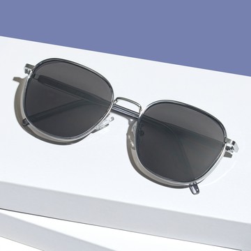 Melakme 時尚Sol-tex抗UV太陽眼鏡 5659  銀灰色  不適用