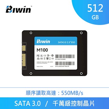 BIWIN 佰維 M100 512GB SATA 固態硬碟
