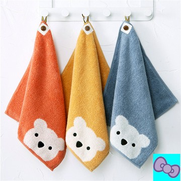 掛式擦手巾 擦手巾 方巾 擦手毛巾 擦手巾掛鉤 檫手巾 擦手布 毛巾 可愛擦手巾 清潔布 純棉兒童可愛擦手巾 吸水方巾