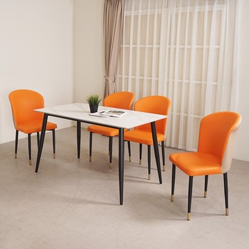 Homelike 喜家居岩板餐桌椅組(一桌四椅)(2315-23)-130x70x74cm