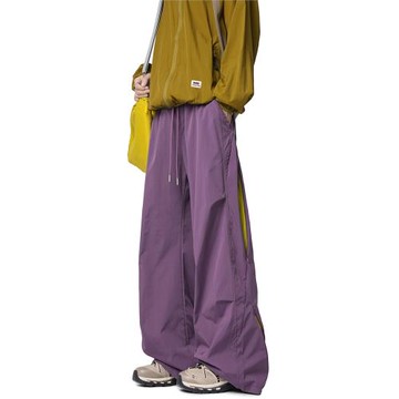 山系網眼速干傘兵沖鋒褲男女秋季潮戶外垂感顯瘦休閑褲寬松闊腿褲