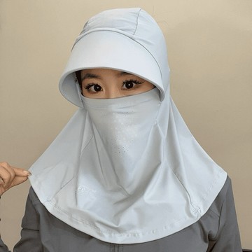 防曬帽套 防曬帽 防曬頭套 面罩 無痕防曬面罩 全臉遮陽帽子 女夏季防曬帽 防紫外線 戶外騎行護頸面罩