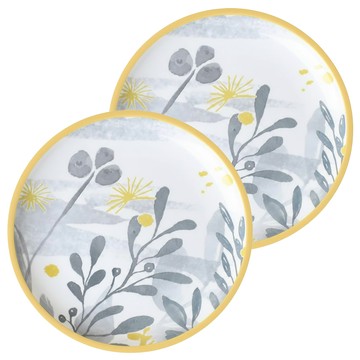 Royal Duke 典雅莊園陶瓷系列 圓盤 2入  8吋  黃花  2個