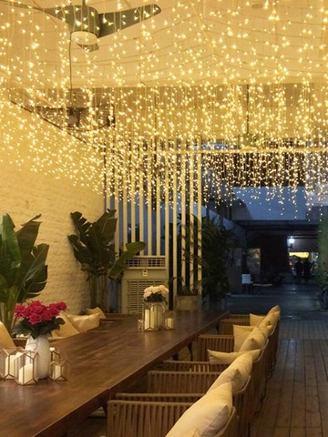 星星燈戶外小彩燈閃燈串燈房間滿天星瀑布燈窗簾燈冰條燈婚慶裝飾