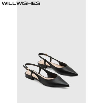 【折扣季，賣完不補】王玎原創設計女鞋尖頭平底涼鞋時尚淺口單鞋