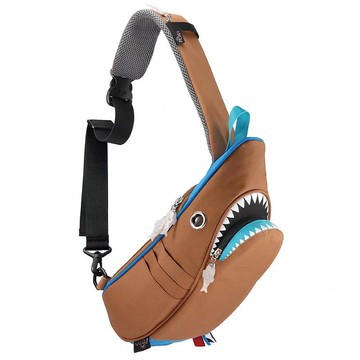 Morn Creations 正版鯊魚單肩包-咖啡 (SK-229-BR)