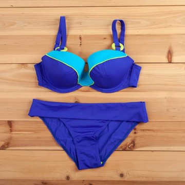 YB0004有鋼圈3/4大罩杯比基尼歐美原單大碼泳衣80-85DEFGHIJKLM杯