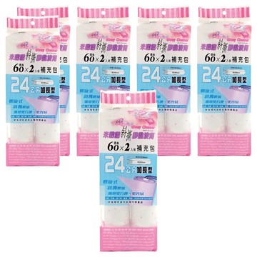 minono 米諾諾 斜撕膠黏滾筒2件組補充包  24cm x 60周  6包