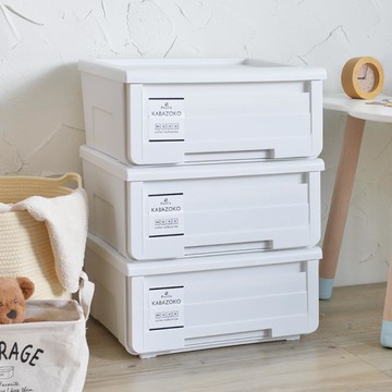 河馬口MONO純白系抽屜收納箱-寬45CM-3入 單一規格