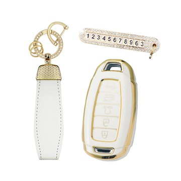 Cartem Edge Line 全包覆智慧鑰匙殼全套組  現代 H07  白金色