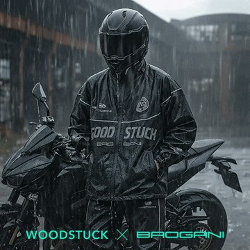【RCF-雨衣探索者】寶嘉尼BAOGANI x WOODSTUCK 專業級聯名款  足球風套裝兩件式雨衣 07-快速出貨