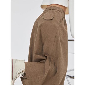 LFSTUDIO 燈芯絨半身裙秋冬中長款a字裙遮胯顯瘦氣質復古高腰傘裙