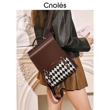 Cnoles蔻一背包雙肩包女2025新款大容量電腦包學院風書包女大學生