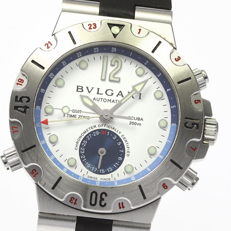 ブルガリ BVLGARI SD38S ディアゴノ スクーバ デイト 自動巻き メンズ 