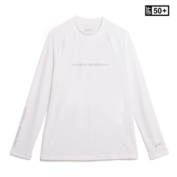 男裝 RAGLAN 長袖 防曬衣 - 白色