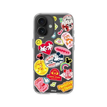 iPhone 16 Clear Case（相機按鈕） 透明 - 迪士尼-米奇 Mickey - 迪士尼米奇系列 - 貼紙風格