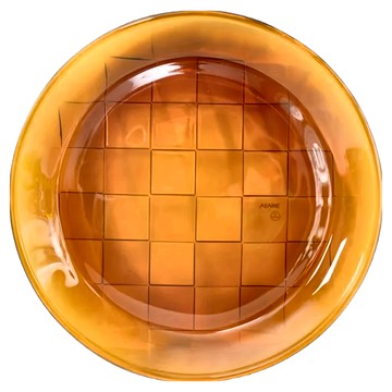 H MM AKAME 春池 編織盤 台灣製造 重複回收玻璃  琥珀色  160 x 22mm  1個