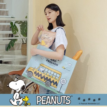 SNOOPY x Kiiwi O! 聯名款．大容量萬用編織袋 史努比車車