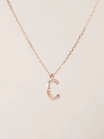 預購 - GLYPH 18K鑽石字母項鍊（玫瑰K金）