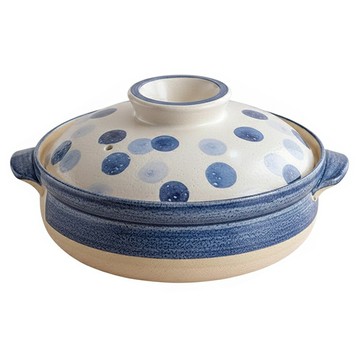 SAJI 佐治陶器 8號深型砂鍋 水玉 2.3L 陶瓷  25.5cm  1個