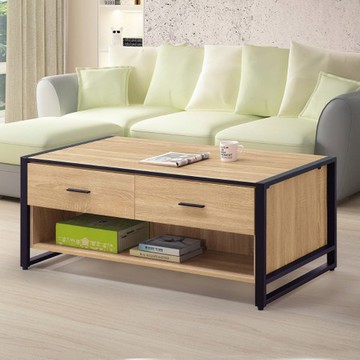 【MUNA 家居】鐵框4.3尺大茶几(T101)(共兩色)原切色