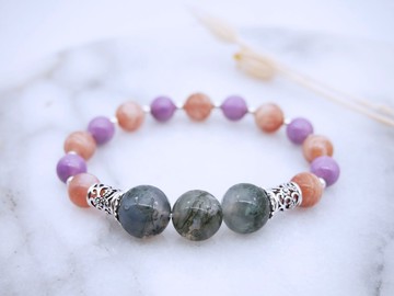 水草瑪瑙純銀手鍊