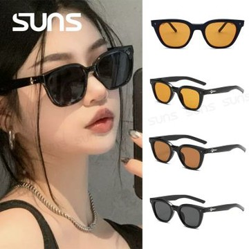 【SUNS】抗UV太陽眼鏡 時髦款墨鏡 高質感墨鏡 復古款 男女同款  輕量材質 配戴舒適 S414