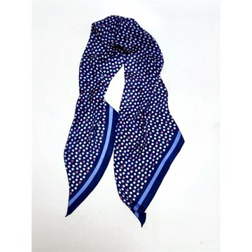 日系春夏女薄款 天然真絲田園風花朵斜角小長巾絲巾領巾圍巾飾品