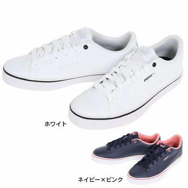 プーマ（PUMA）（レディース）レディース スニーカー 白 紺 V コート