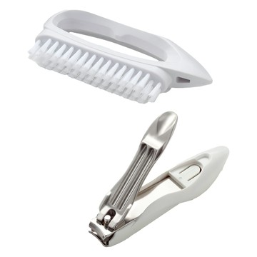 GREEN BELL 綠鐘 TakumiNoWaza 匠之技 不銹鋼指甲剪 潔指刷 2個  G-1003  1組