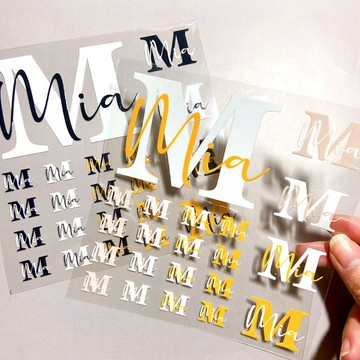 ★立體水晶英文姓名貼★透明姓名貼 防水姓名貼 轉印姓名貼 水晶貼 姓名貼 線條姓名貼 英文姓名貼 客製姓名貼