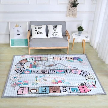 定制ins寶寶爬行墊長方形客廳地墊汽車卡通兒童房玩具游戲地毯厚