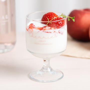 有點甜粉色標語玻璃高腳杯(粉字)/甜點杯/酒杯【LF003】