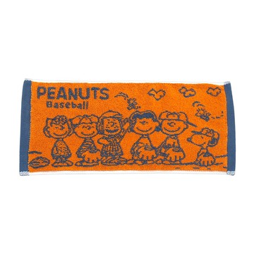 MORINO 摩力諾 SNOOPY撞色緹花童巾 棒球款  橙藍色  1條