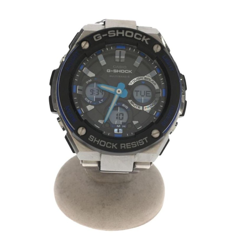 CASIO◇ソーラー腕時計・G-SHOCK/デジアナ/ブルー/GST-W100D-1A2JF