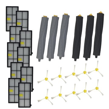 [3玉山網 掃地機器人] 副廠23件組 iRobot Roomba 800 900系列 主刷膠刷3組+濾網10片+三角邊刷10支 適980 960 870 880 860