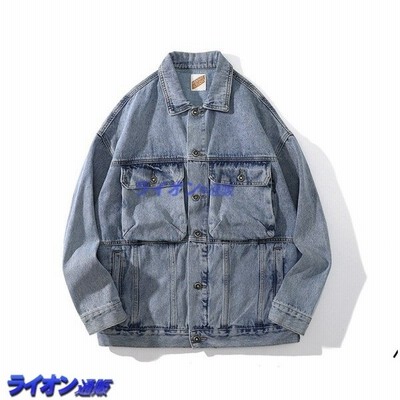 デニムジャケット メンズ 春 ストリート カジュアル ジージャン Gジャン 多ポケット カーゴジャケット ジャンパー 綿 ライトジャケット 通販 Lineポイント最大get Lineショッピング