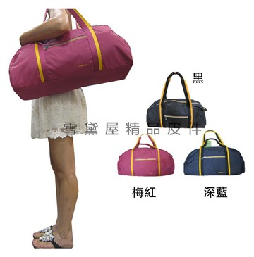 限時 滿3千賺10%點數↘ | ~雪黛屋~KAWASAKI 旅行袋中容量可固定行李拉桿輕量防水尼龍布運動休閒旅行物品手提肩背斜側附長背HKA185(大)