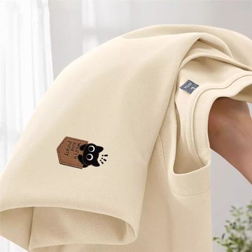 特價清倉~品牌外貿專柜剪標撿漏簡約新款寬松純棉印花短袖T恤上衣