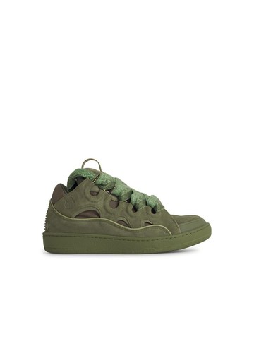 Lanvin 'Curb' Green Leather Blend Sneakers