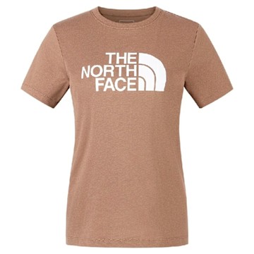 The North Face 北臉 短袖上衣 女 訓練 慢跑 速乾 透氣 亞規 W FOUNDATION LOGO 奶咖棕 NF0A8CK96IH