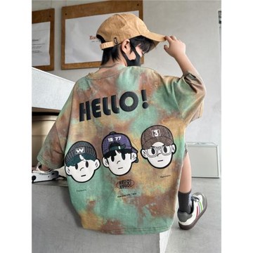 男童夏季套裝酷帥炸街2025新款兒童夏裝短袖衣服男孩中大童夏款潮