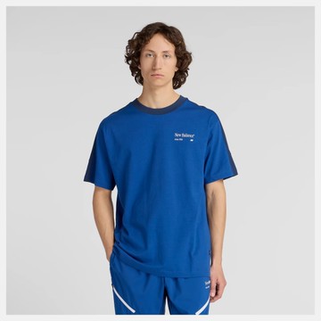 NEW BALANCE 短T NB 寶藍 棉質 短袖 上衣 男 MT53501GAB