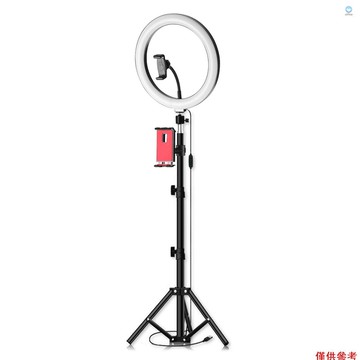 26 厘米/10 英寸 LED 環形燈 3 種顏色 10 級可調光 3200-5600K 色溫帶三腳架手機和
