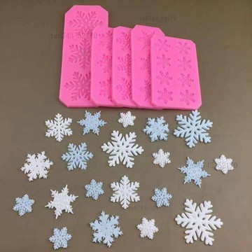 翻糖模具 手作模具 耶誕節雪花造型翻糖食品級矽膠模具巧克力矽膠造型模聖誕裝潢雪花