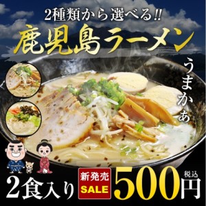 ラーメン 乾麺 送料無料 鹿児島 2人前 ご当地 お試し とんこつ ポイント消化 九州 豚骨