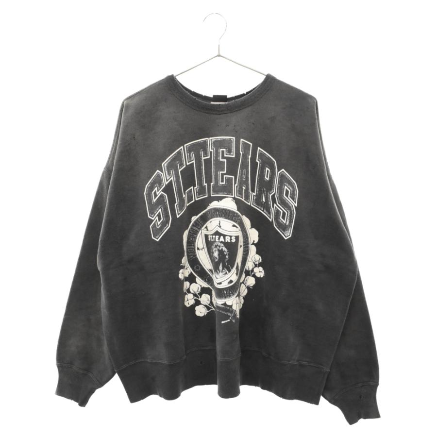 セントマイケル 24SS×Denim Tears Crew Neck Sweat SM-YS8-0000-C02×デニムティアーズ クルーネック  スウェットトレーナー ブラック | LINEブランドカタログ