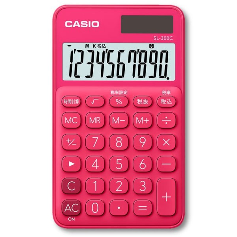 カシオ計算機カシオ計算機 カラフル手帳電卓 ビビットピンク SL-300C-RD-N 通販 LINEポイント最大0.5%GET LINEショッピング