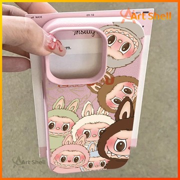 蘋果16promax 手機殼LABUBU 群像插畫iPhone 15新款14 13 12 11 7P8P手機保護套xs